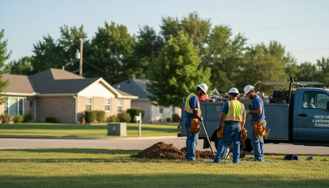 Residential water line and bathroom plumbing service in Cawood, KY